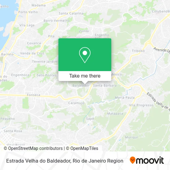 Estrada Velha do Baldeador map