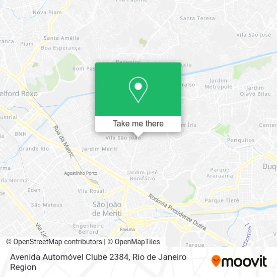 Avenida Automóvel Clube 2384 map