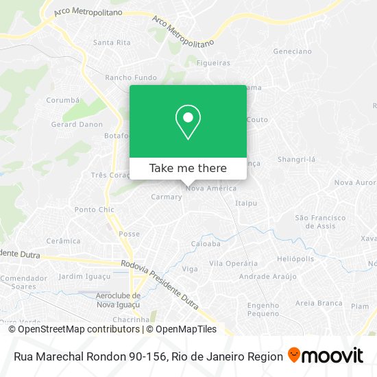 Mapa Rua Marechal Rondon 90-156