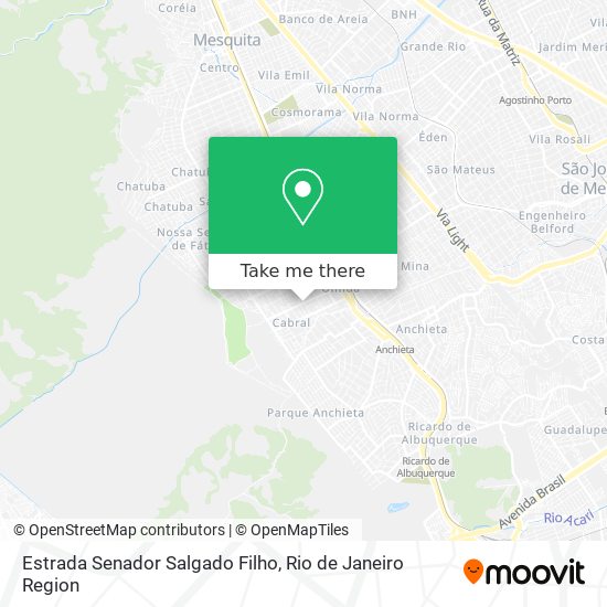 Mapa Estrada Senador Salgado Filho