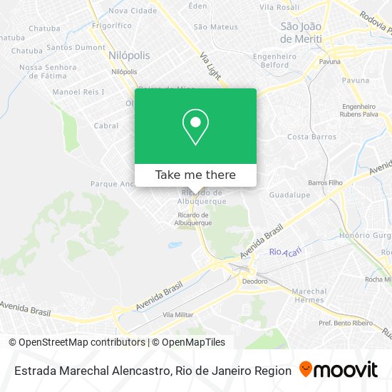 Estrada Marechal Alencastro map