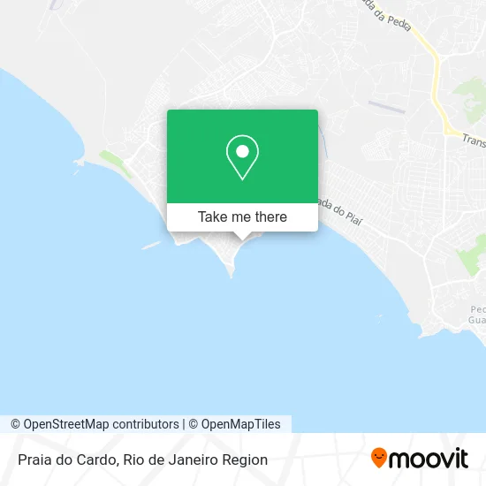 Praia do Cardo map