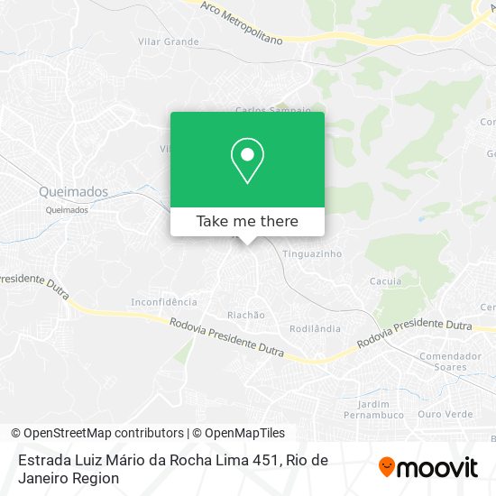 Mapa Estrada Luiz Mário da Rocha Lima 451