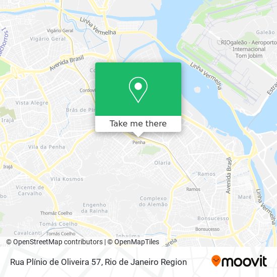 Mapa Rua Plínio de Oliveira 57