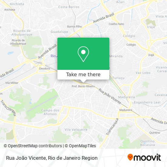 Mapa Rua João Vicente