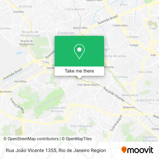 Rua João Vicente 1355 map