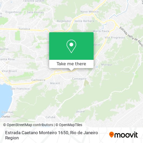 Estrada Caetano Monteiro 1650 map