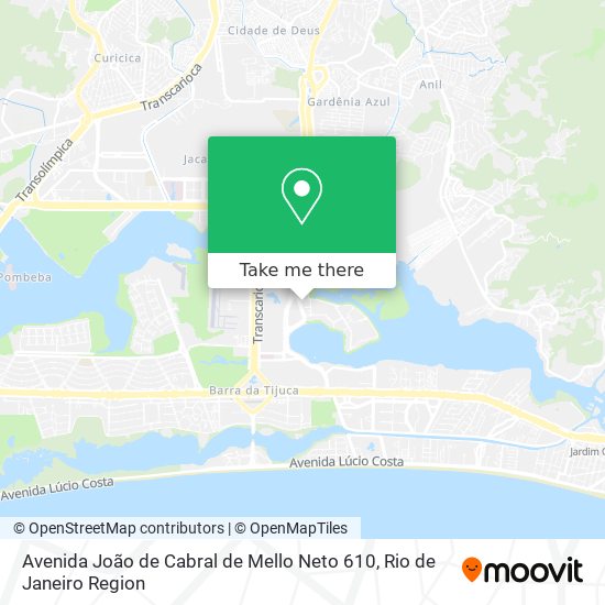 Avenida João de Cabral de Mello Neto 610 map