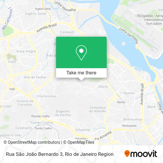 Rua São João Bernardo 3 map