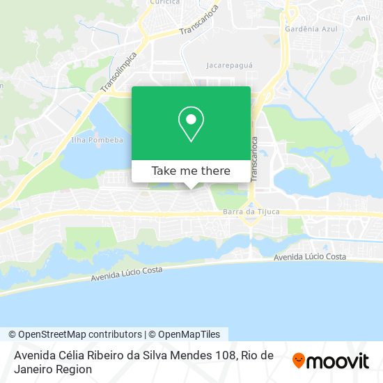 Mapa Avenida Célia Ribeiro da Silva Mendes 108