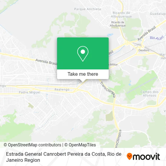 Estrada General Canrobert Pereira da Costa map