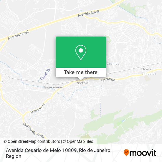 Avenida Cesário de Melo 10809 map