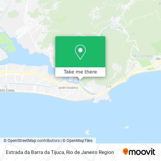 Mapa Estrada da Barra da Tijuca