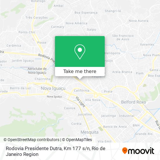 Mapa Rodovia Presidente Dutra, Km 177 s / n