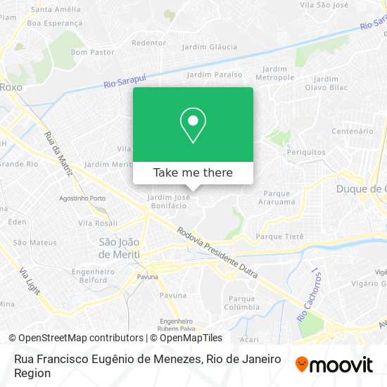 Rua Francisco Eugênio de Menezes map