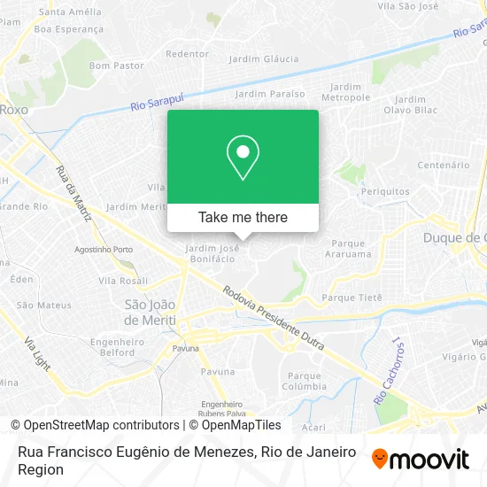 Rua Francisco Eugênio de Menezes map