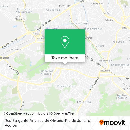 Mapa Rua Sargento Ananias de Oliveira