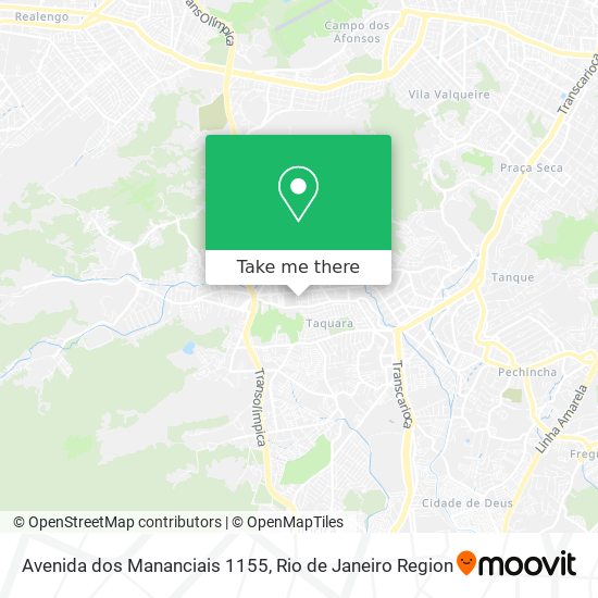 Avenida dos Mananciais 1155 map