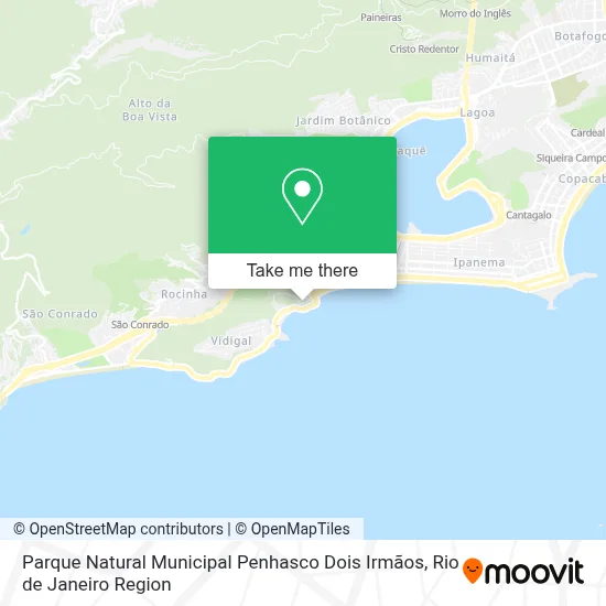 Parque Natural Municipal Penhasco Dois Irmãos map