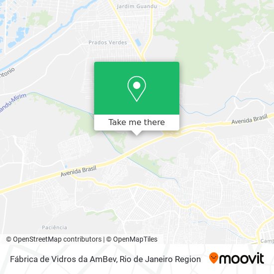 Fábrica de Vidros da AmBev map
