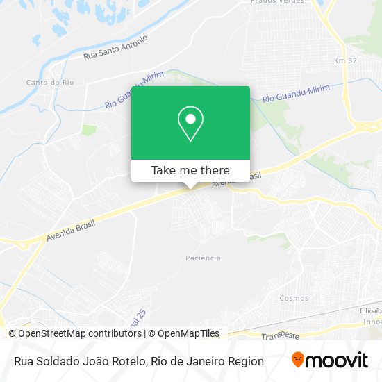 Mapa Rua Soldado João Rotelo