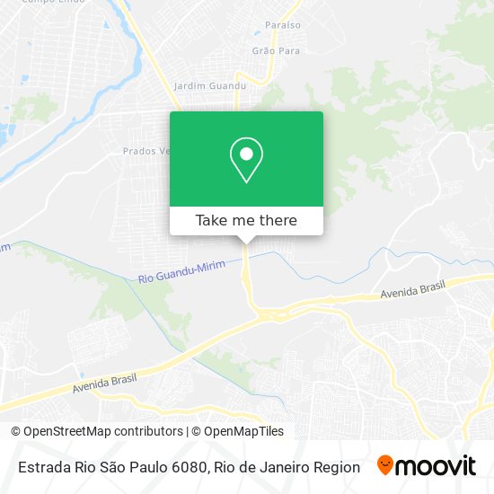 Mapa Estrada Rio São Paulo 6080