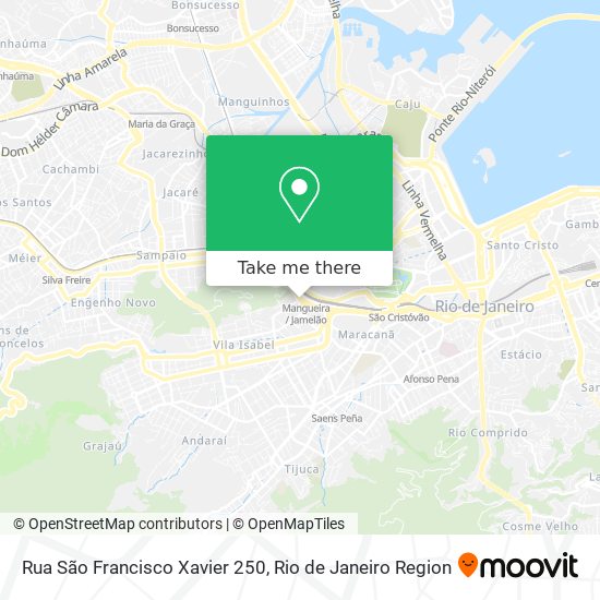 Mapa Rua São Francisco Xavier 250