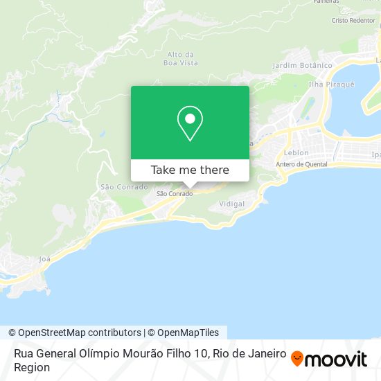 Mapa Rua General Olímpio Mourão Filho 10