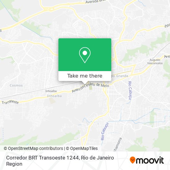 Mapa Corredor BRT Transoeste 1244