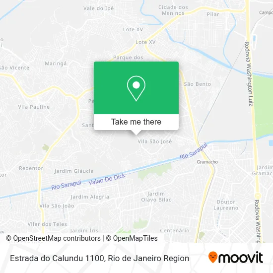 Estrada do Calundu 1100 map