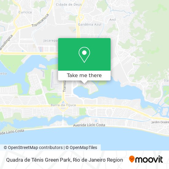 Quadra de Tênis Green Park map