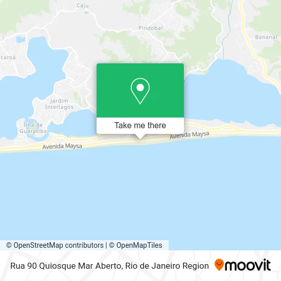 Rua 90 Quiosque Mar Aberto map
