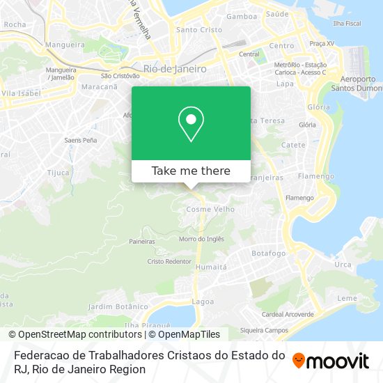 Mapa Federacao de Trabalhadores Cristaos do Estado do RJ