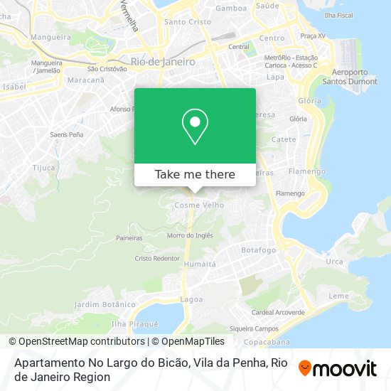 Mapa Apartamento No Largo do Bicão, Vila da Penha