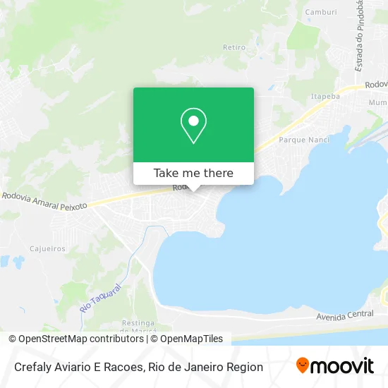 Crefaly Aviario E Racoes map