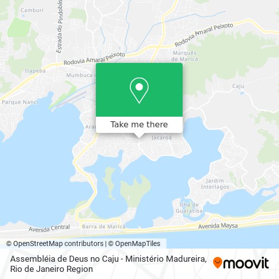Mapa Assembléia de Deus no Caju - Ministério Madureira