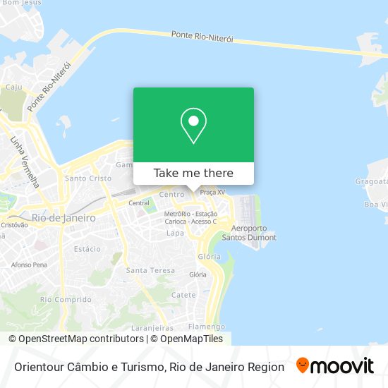 Mapa Orientour Câmbio e Turismo