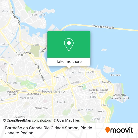 Barracão da Grande Rio Cidade Samba map
