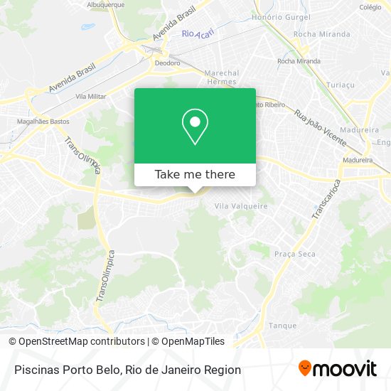 Piscinas Porto Belo map