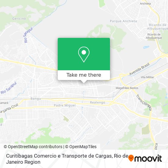 Mapa Curitibagas Comercio e Transporte de Cargas