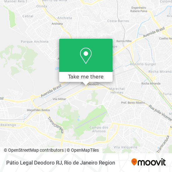 Mapa Pátio Legal Deodoro RJ