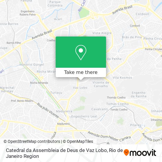 Mapa Catedral da Assembleia de Deus de Vaz Lobo