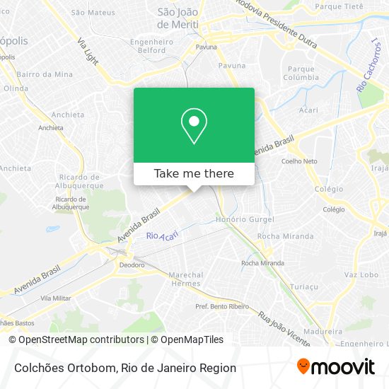 Colchões Ortobom map