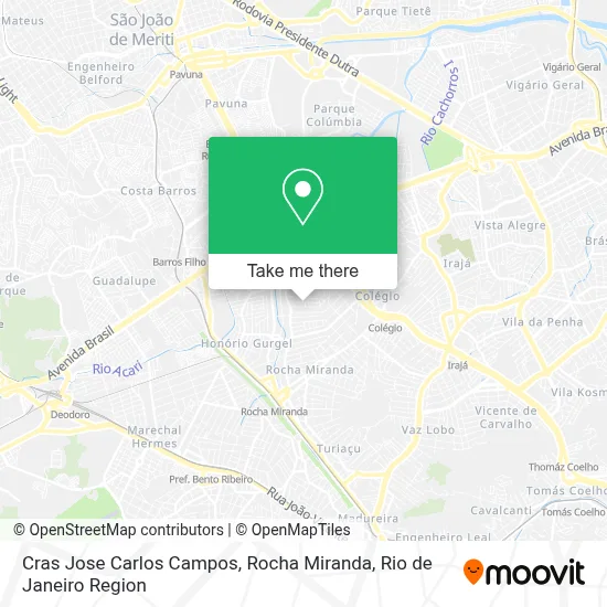 Cras Jose Carlos Campos, Rocha Miranda map