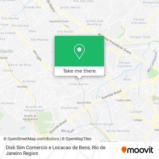 Disk Sim Comercio e Locacao de Bens map