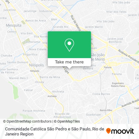 Mapa Comunidade Católica São Pedro e São Paulo