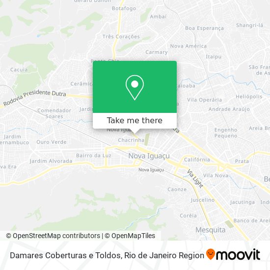 Damares Coberturas e Toldos map