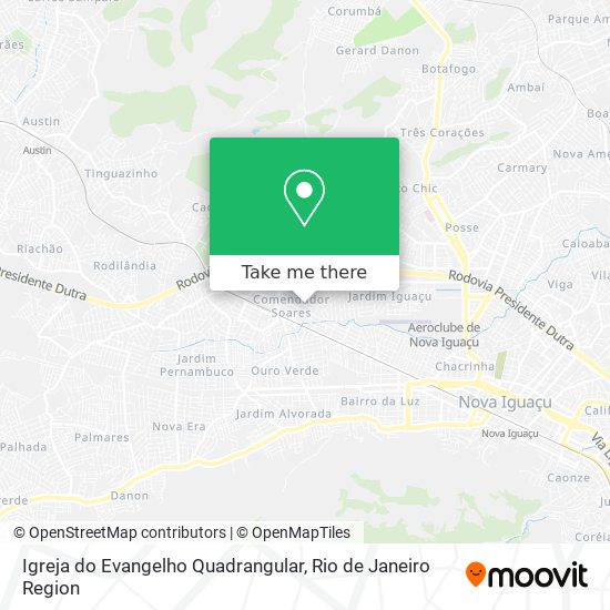 Mapa Igreja do Evangelho Quadrangular