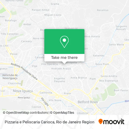 Pizzaria e Peliscaria Carioca map