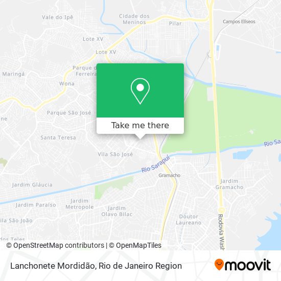 Lanchonete Mordidão map